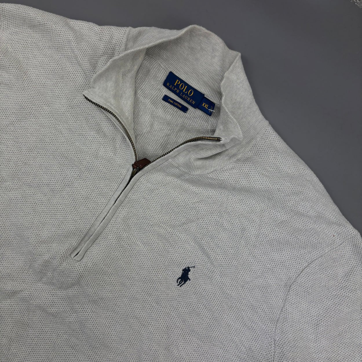 Grey Ralph Lauren Half Zip - Men XXL - Very Good - Revaleur