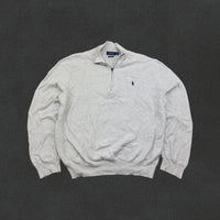 Grey Ralph Lauren Half Zip - Men XXL - Very Good - Revaleur
