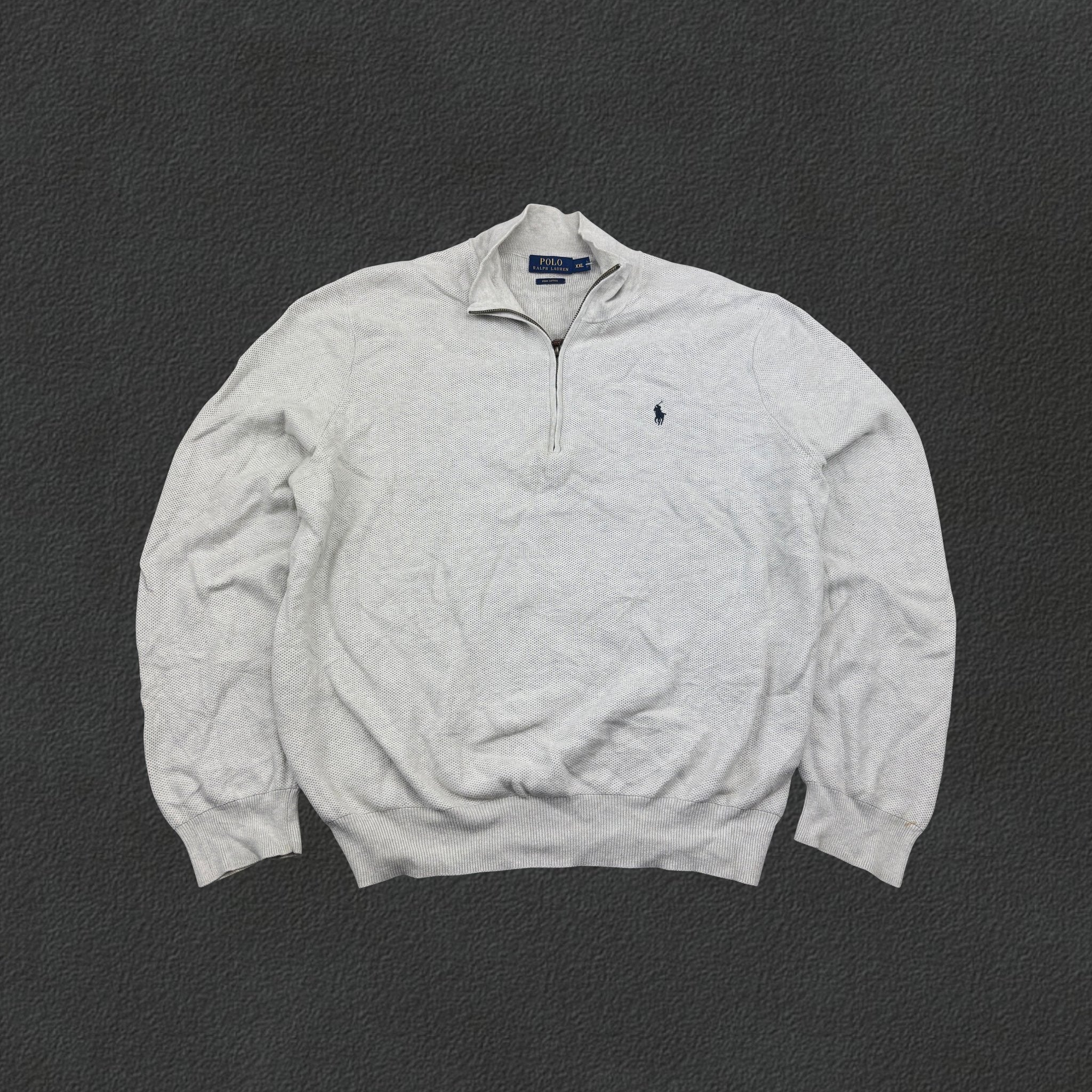 Grey Ralph Lauren Half Zip - Men XXL - Very Good - Revaleur