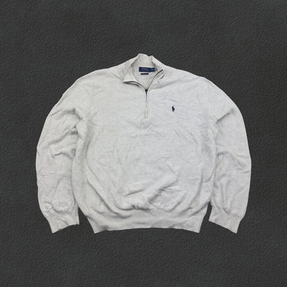 Grey Ralph Lauren Half Zip - Men XXL - Very Good - Revaleur