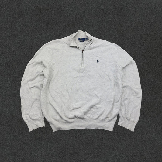Grey Ralph Lauren Half Zip - Men XXL - Very Good - Revaleur