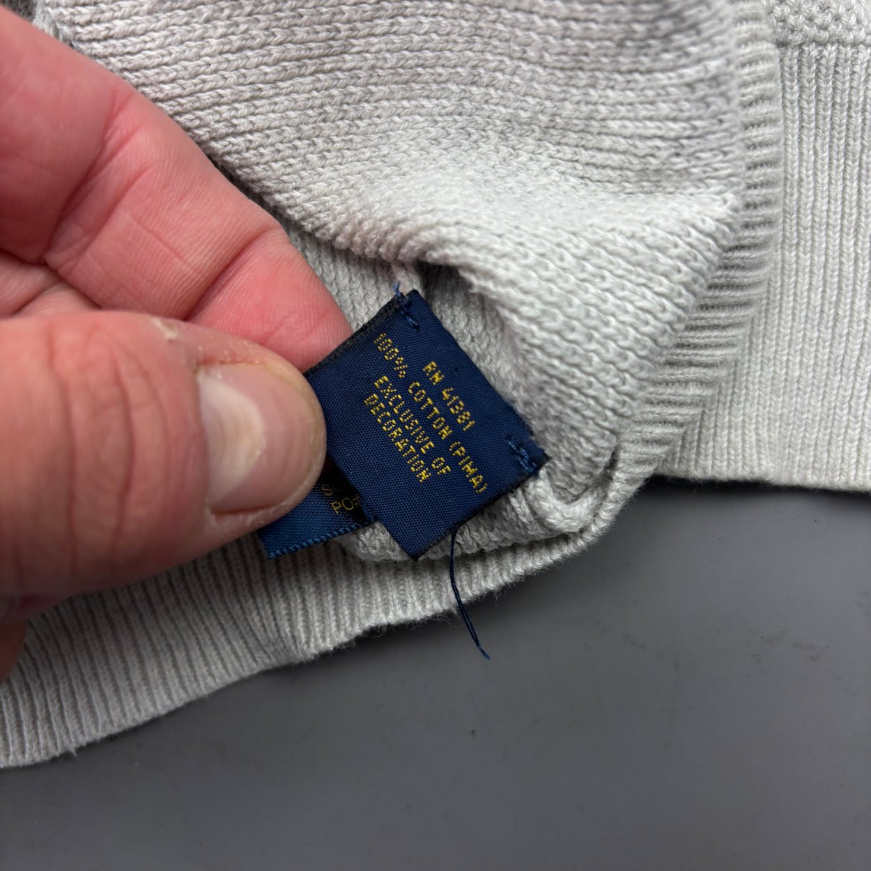 Grey Ralph Lauren Half Zip - Men XXL - Very Good - Revaleur