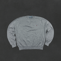 Grey Ralph Lauren Jumper - Men L - Very Good - Revaleur