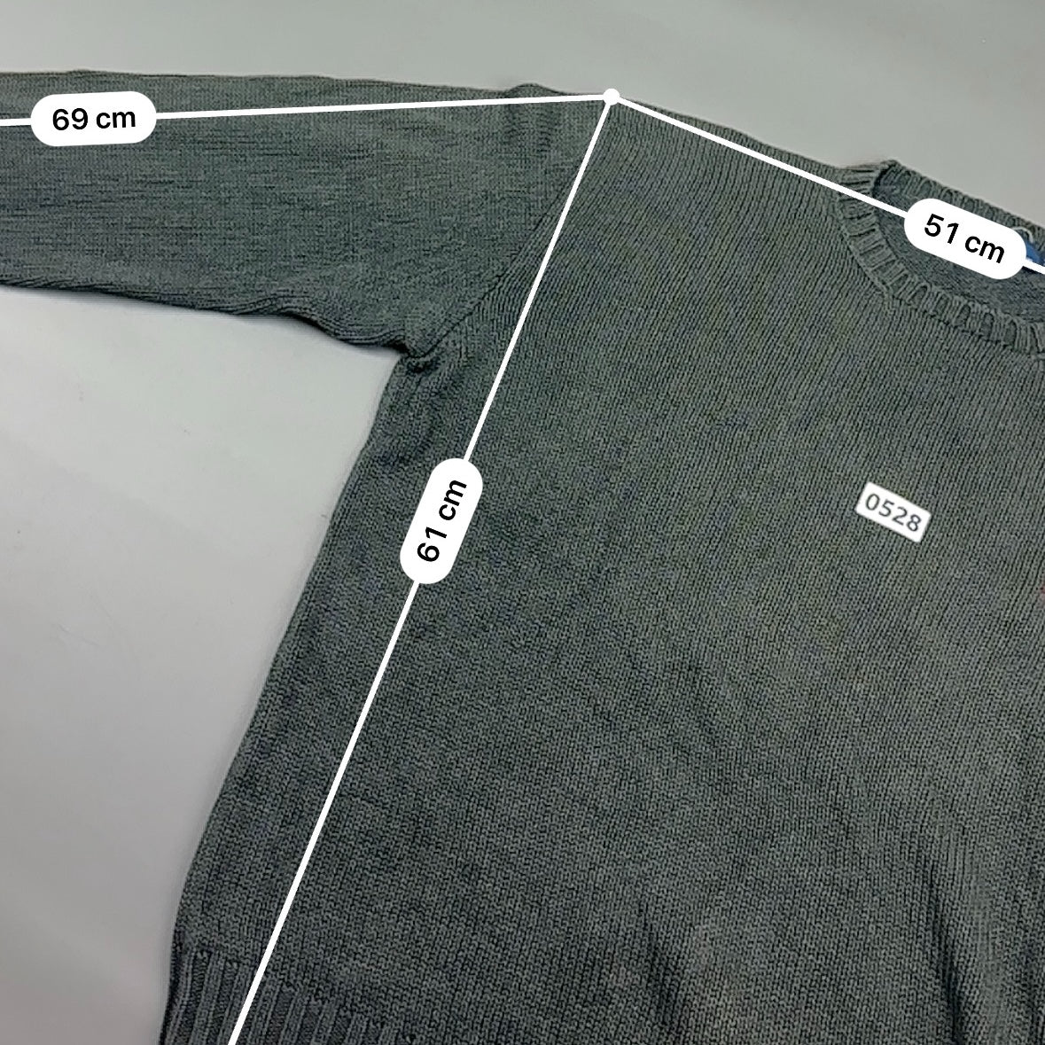 Grey Ralph Lauren Knitted Sweater - M - Very Good - Revaleur