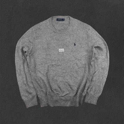 Grey Ralph Lauren Knitted Sweater - M - Very Good - Revaleur