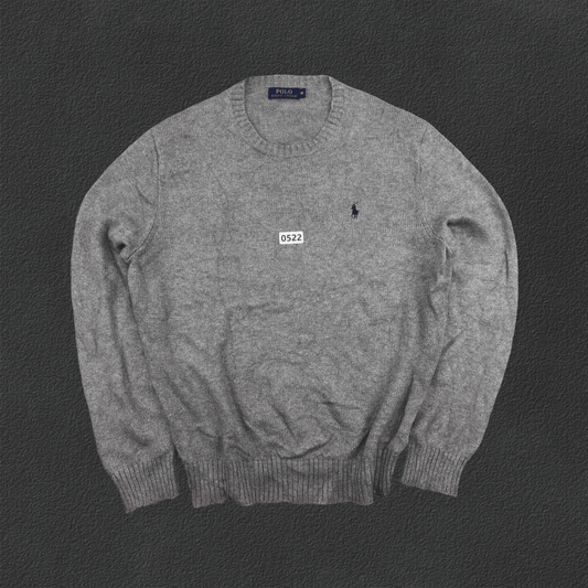 Grey Ralph Lauren Knitted Sweater - M - Very Good - Revaleur