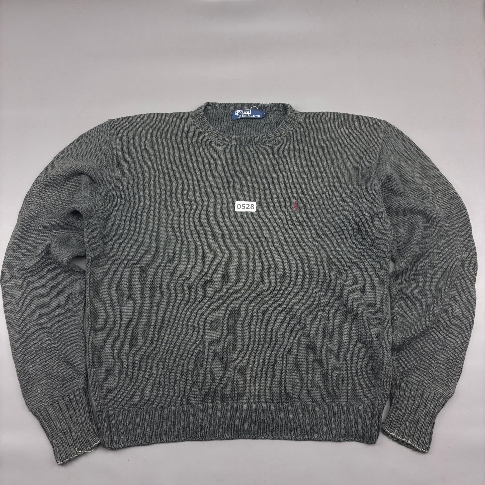 Grey Ralph Lauren Knitted Sweater - M - Very Good - Revaleur