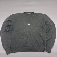 Grey Ralph Lauren Knitted Sweater - M - Very Good - Revaleur