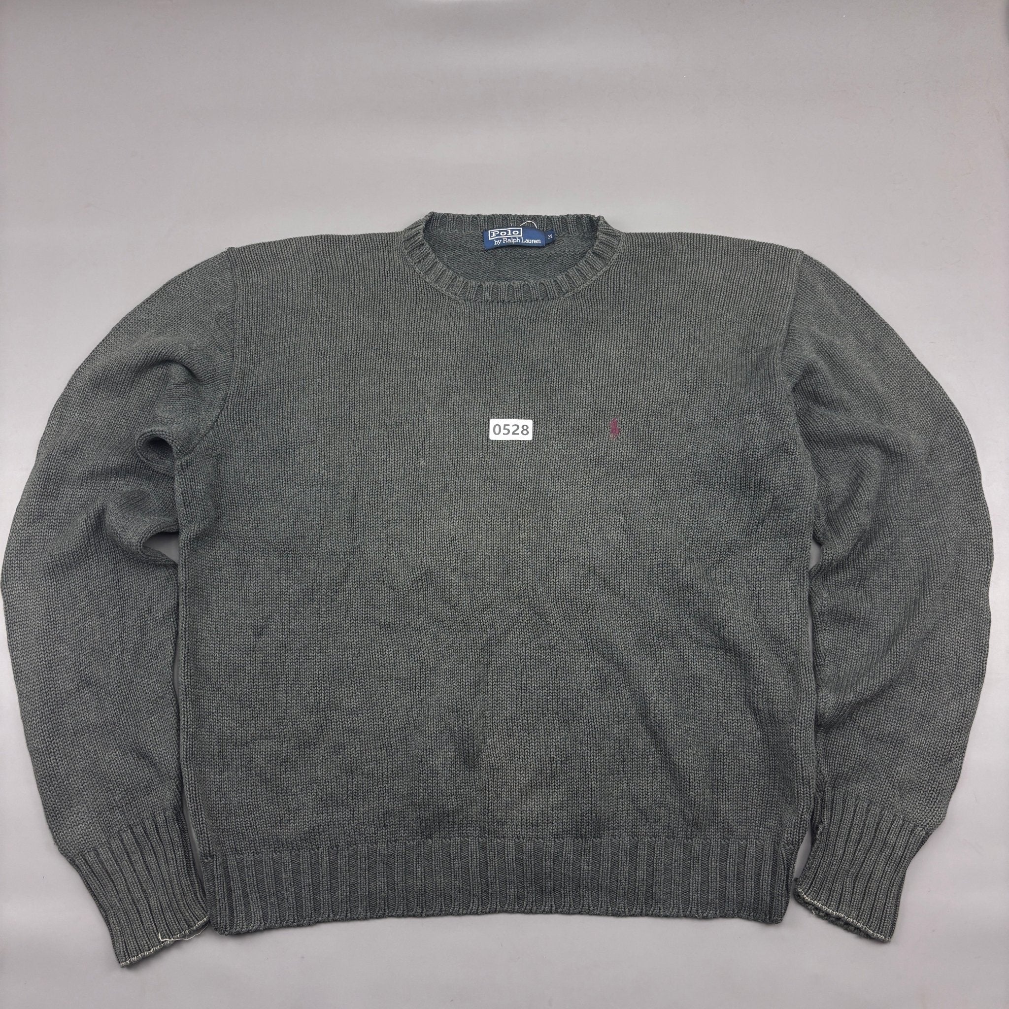 Grey Ralph Lauren Knitted Sweater - M - Very Good - Revaleur