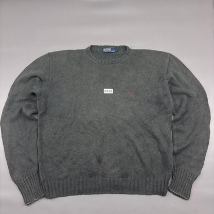 Grey Ralph Lauren Knitted Sweater - M - Very Good - Revaleur