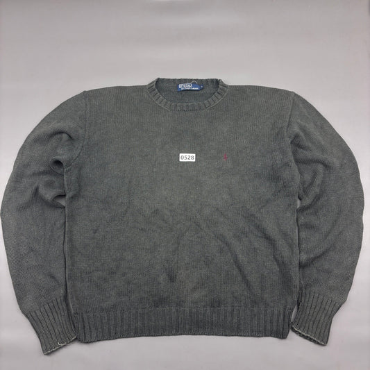 Grey Ralph Lauren Knitted Sweater - M - Very Good - Revaleur