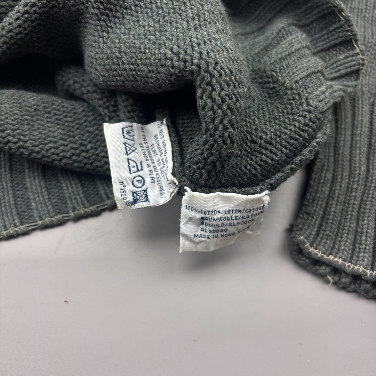 Grey Ralph Lauren Knitted Sweater - M - Very Good - Revaleur