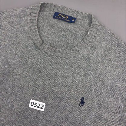 Grey Ralph Lauren Knitted Sweater - M - Very Good - Revaleur