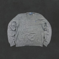 Grey Ralph Lauren Knitted Sweater - Men L - Very Good - Revaleur