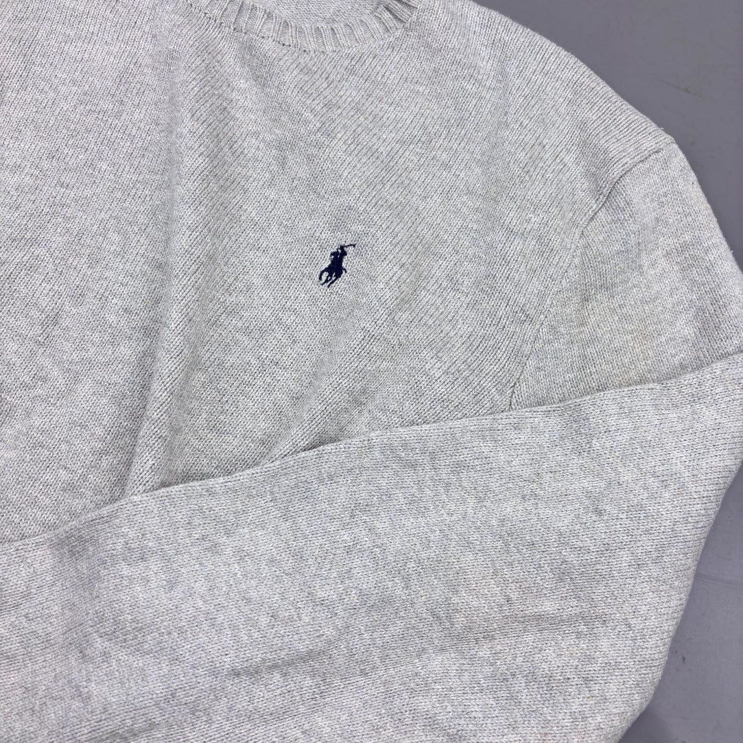 Grey Ralph Lauren Knitted Sweater - Men XXL - Very Good - Revaleur