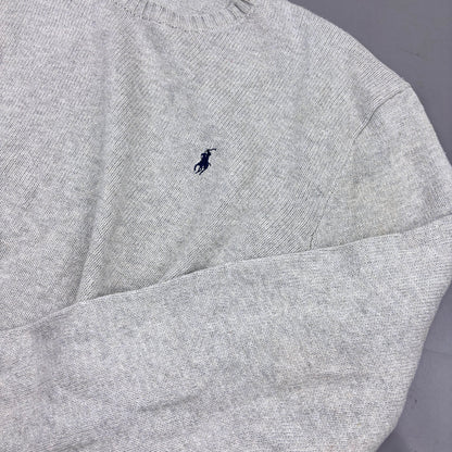 Grey Ralph Lauren Knitted Sweater - Men XXL - Very Good - Revaleur