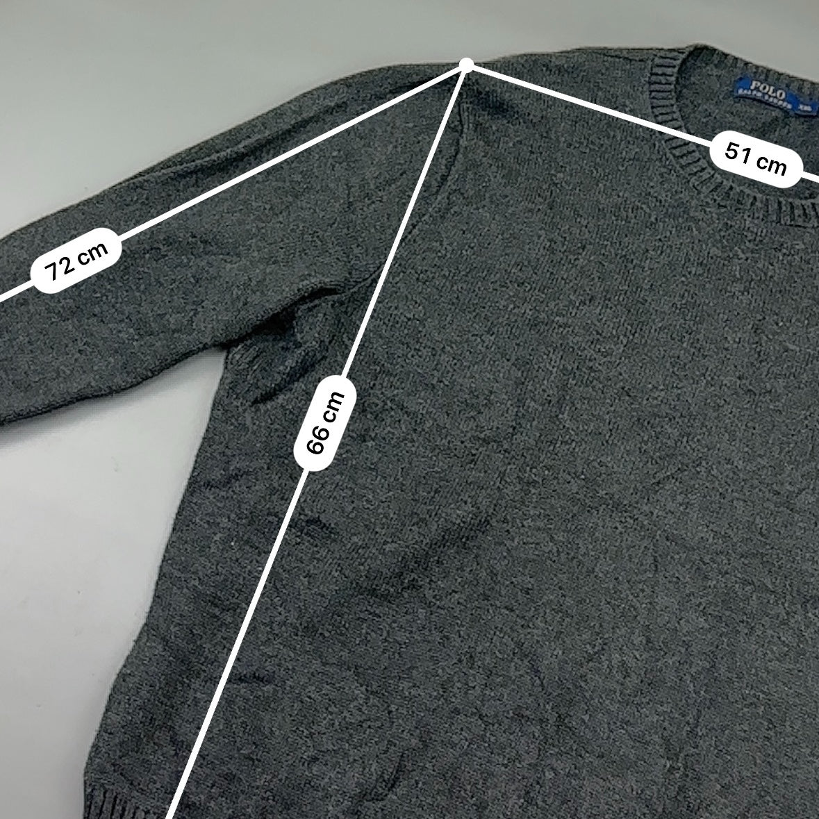 Grey Ralph Lauren Knitted Sweater - Men XXL - Very Good - Revaleur