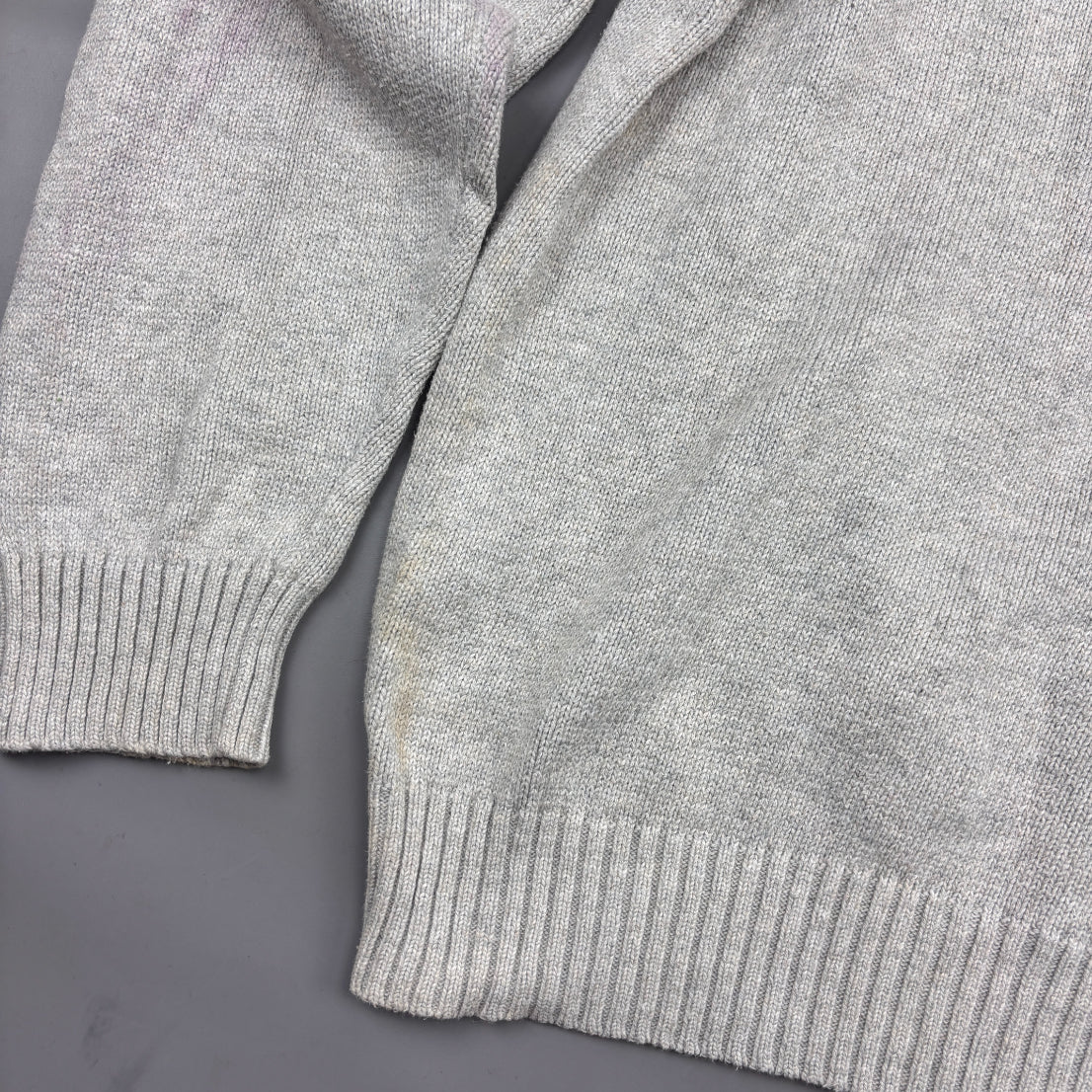 Grey Ralph Lauren Knitted Sweater - Men XXL - Very Good - Revaleur