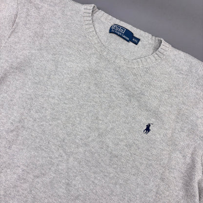 Grey Ralph Lauren Knitted Sweater - Men XXL - Very Good - Revaleur