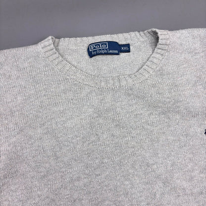 Grey Ralph Lauren Knitted Sweater - Men XXL - Very Good - Revaleur