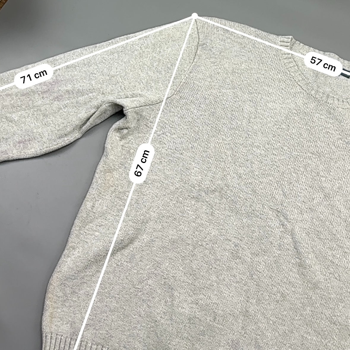 Grey Ralph Lauren Knitted Sweater - Men XXL - Very Good - Revaleur