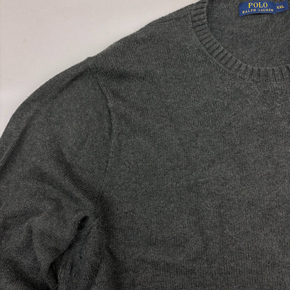Grey Ralph Lauren Knitted Sweater - Men XXL - Very Good - Revaleur