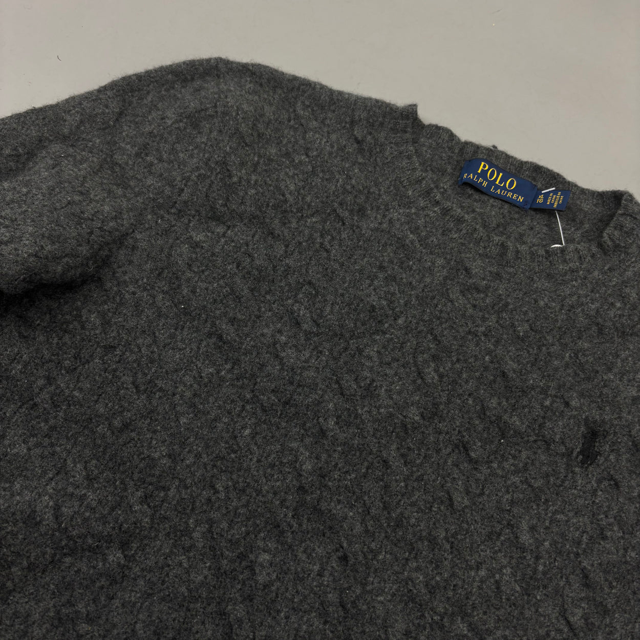 Grey Ralph Lauren Knitted Sweater - Women S - Very Good - Revaleur