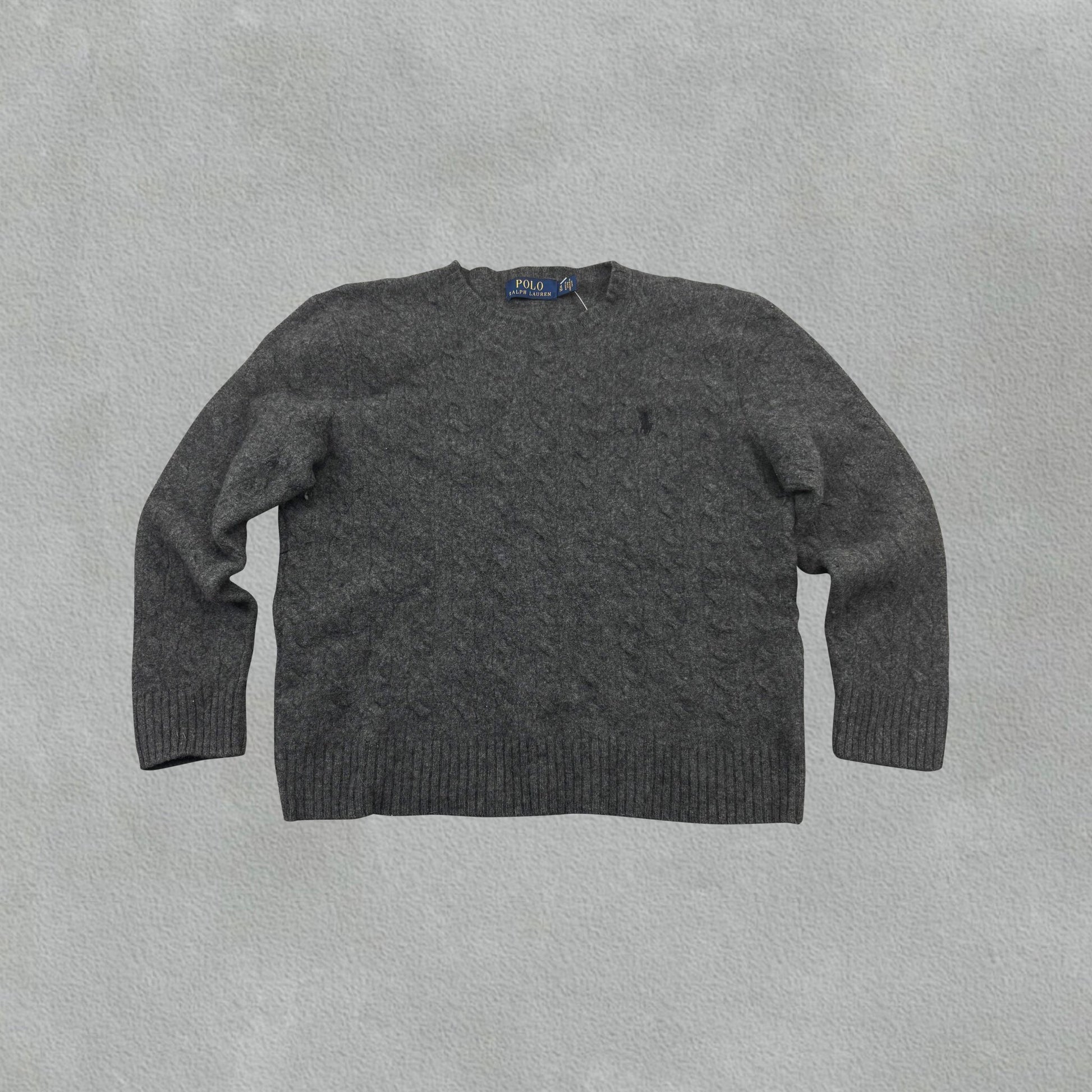 Grey Ralph Lauren Knitted Sweater - Women S - Very Good - Revaleur