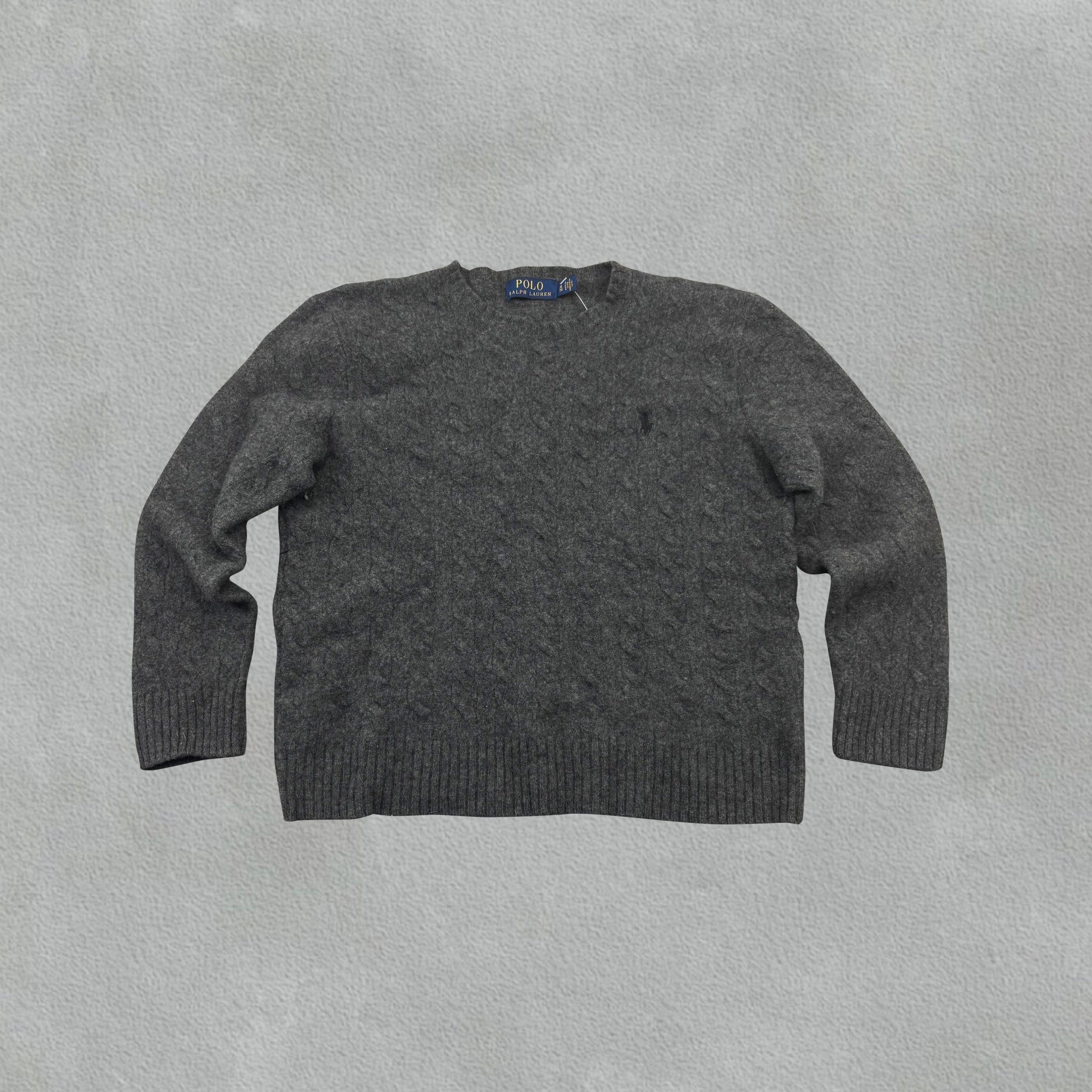 Grey Ralph Lauren Knitted Sweater - Women S - Very Good - Revaleur