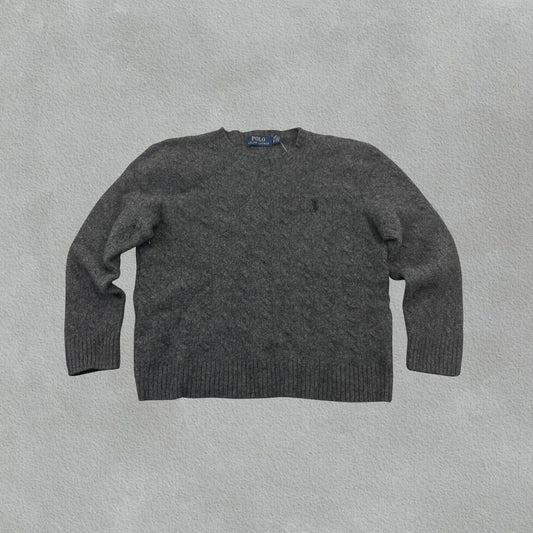 Grey Ralph Lauren Knitted Sweater - Women S - Very Good - Revaleur