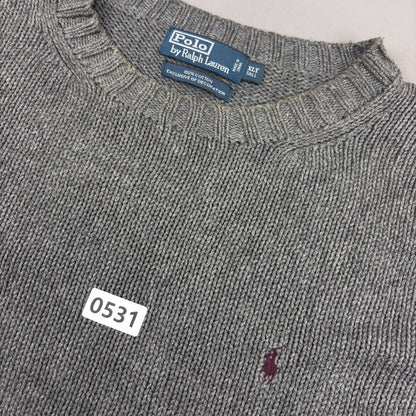 Grey Ralph Lauren Knitted Sweater - XL - Very Good - Revaleur