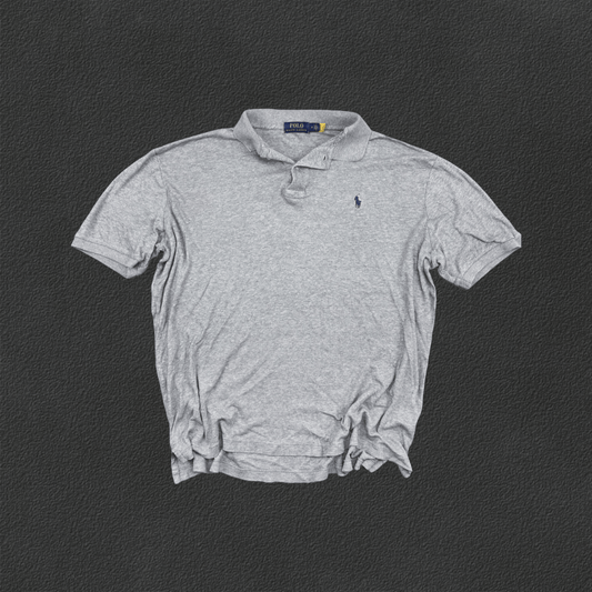 Grey Ralph Lauren Polo Shirt - Men M - Very Good - Revaleur