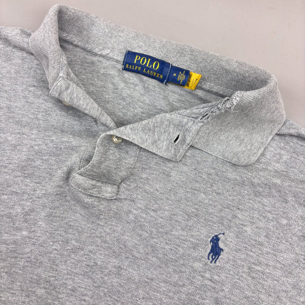 Grey Ralph Lauren Polo Shirt - Men M - Very Good - Revaleur