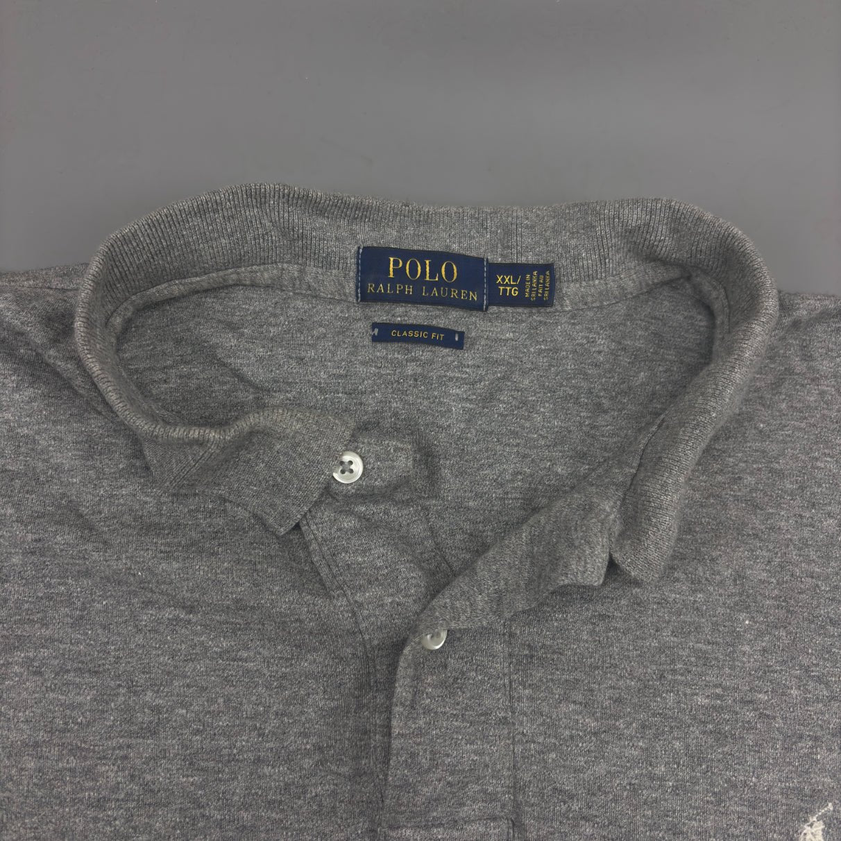 Grey Ralph Lauren Polo Shirt - Men XXL - Very Good - Revaleur