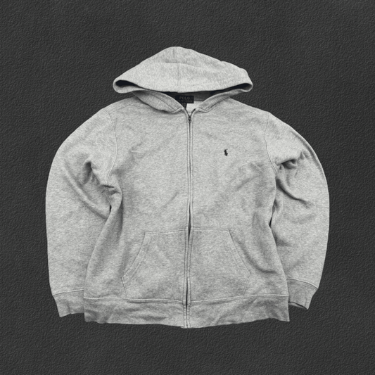 Grey Ralph Lauren Zip Vest - Boys XL - Very Good - Revaleur