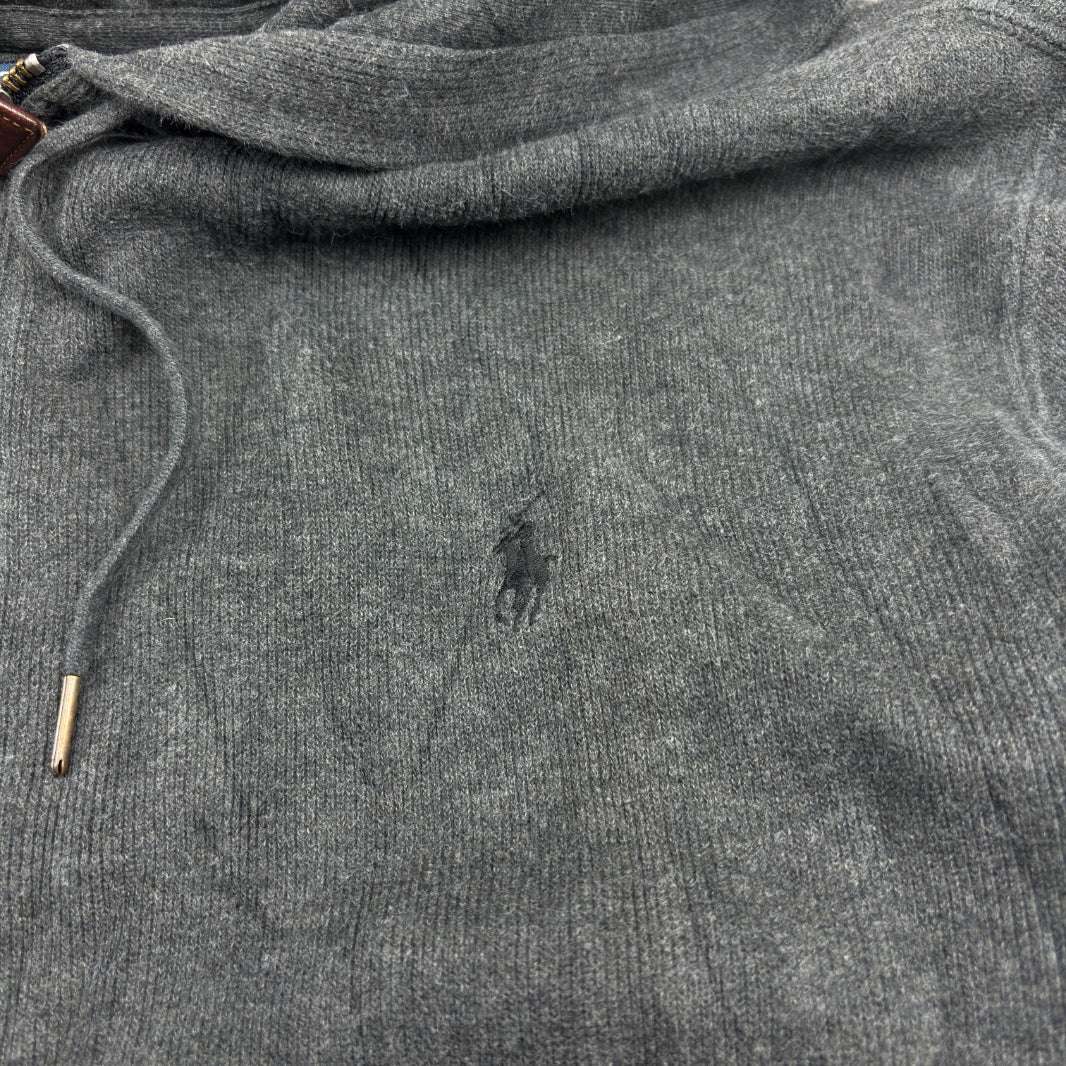 Grey Ralph Lauren Zip Vest - L - New - Revaleur