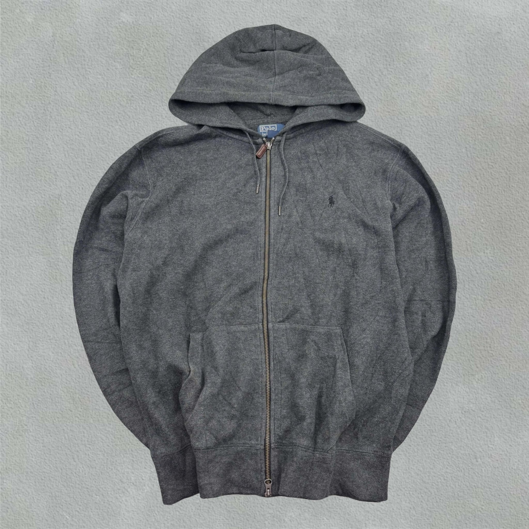 Grey Ralph Lauren Zip Vest - L - New - Revaleur