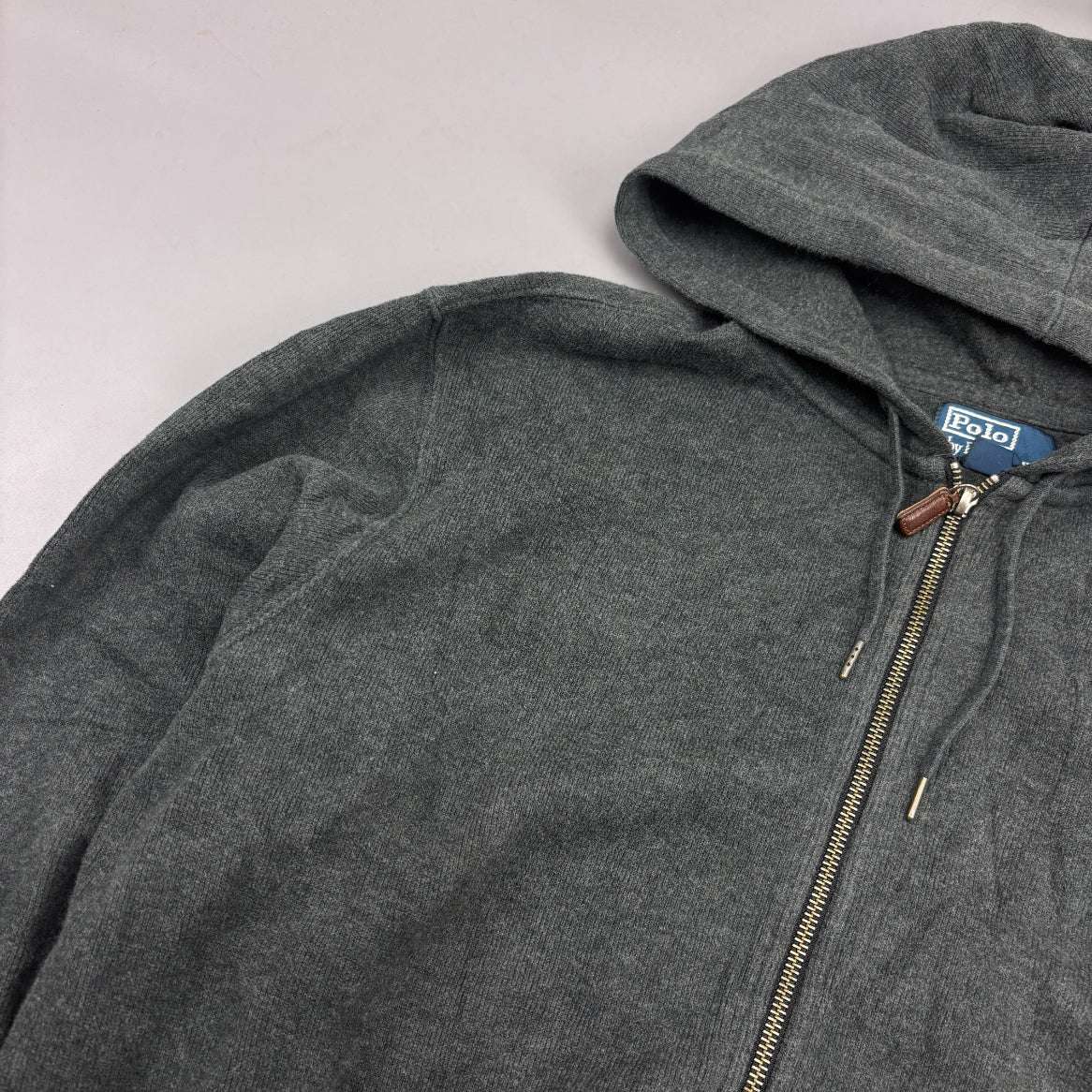 Grey Ralph Lauren Zip Vest - L - New - Revaleur