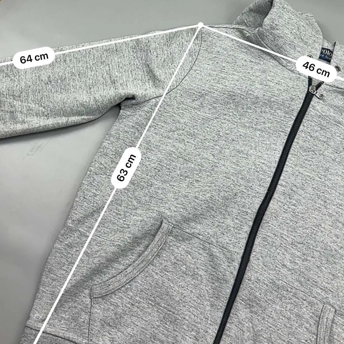 Grey Ralph Lauren Zip Vest - L - New - Revaleur