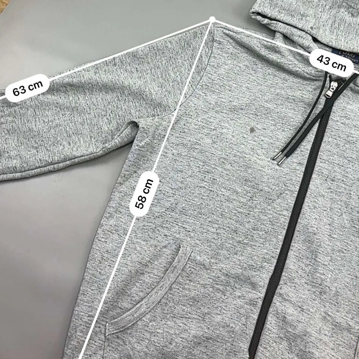 Grey Ralph Lauren Zip Vest - L - Very Good - Revaleur