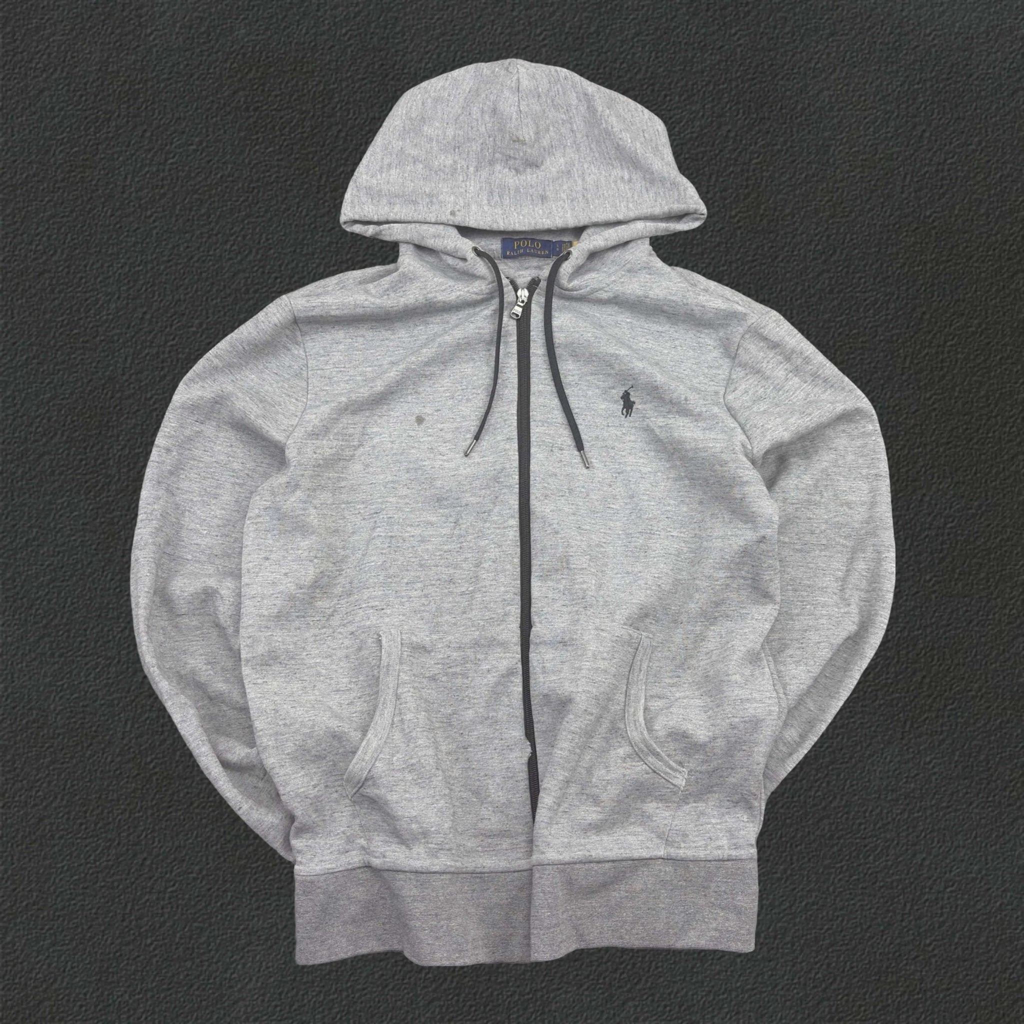 Grey Ralph Lauren Zip Vest - L - Very Good - Revaleur