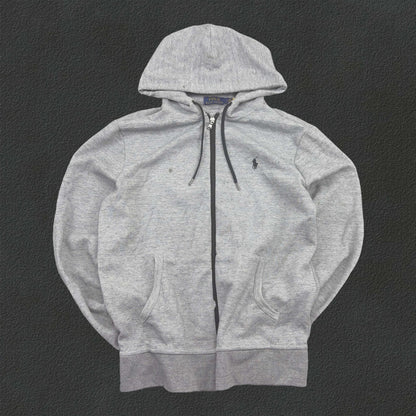 Grey Ralph Lauren Zip Vest - L - Very Good - Revaleur