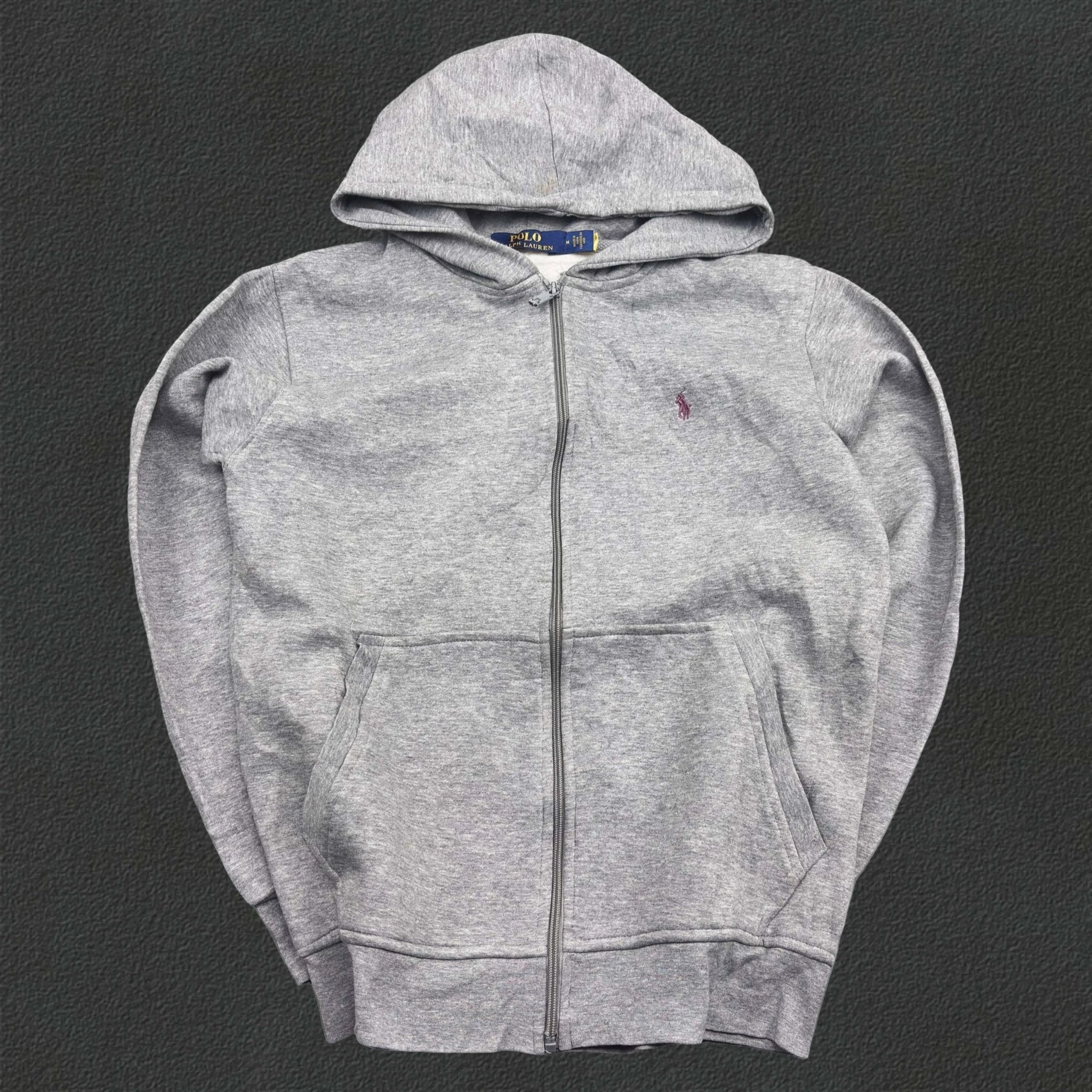 Grey Ralph Lauren Zip Vest - M - Very Good - Revaleur