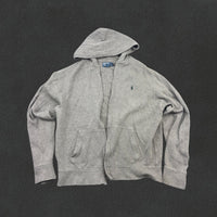 Grey Ralph Lauren Zip Vest - Men L - Good - Revaleur
