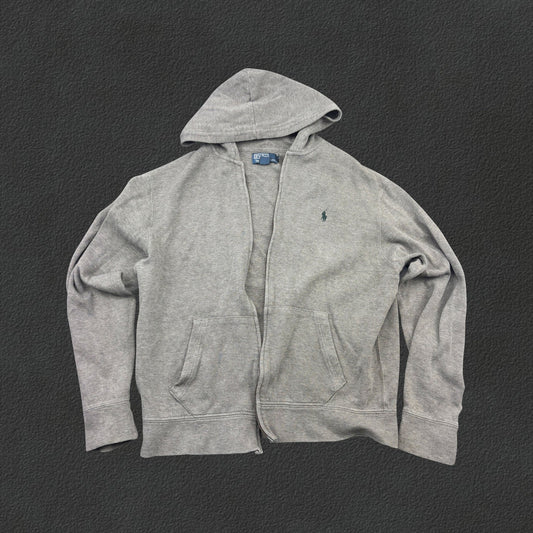 Grey Ralph Lauren Zip Vest - Men L - Good - Revaleur