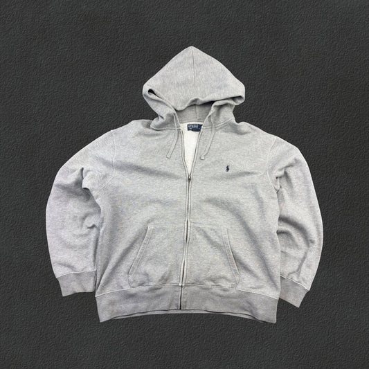 Grey Ralph Lauren Zip Vest - Men L - Good - Revaleur