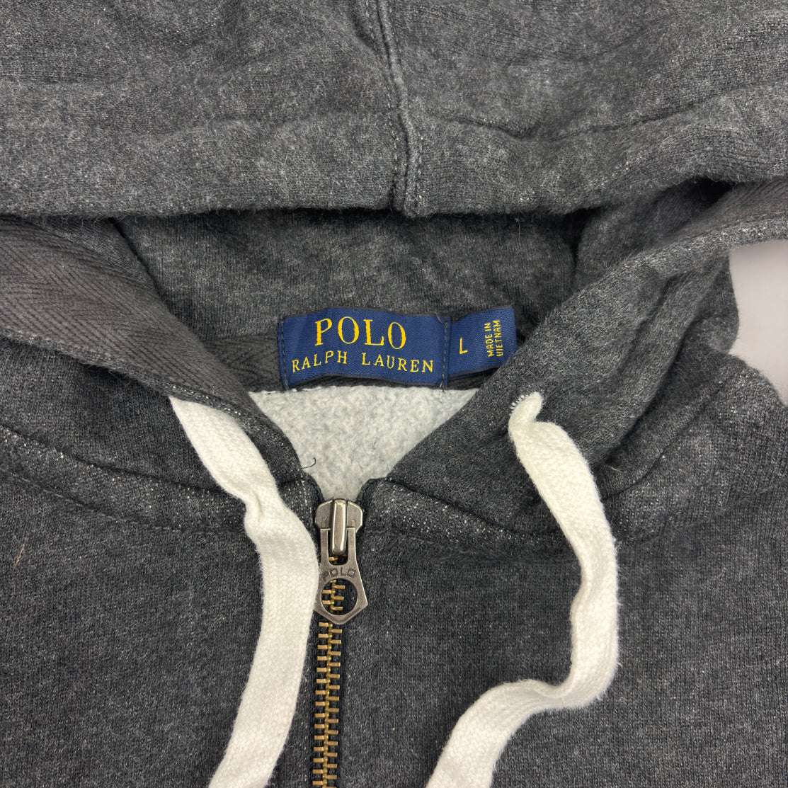 Grey Ralph Lauren Zip Vest - Men L - Very Good - Revaleur