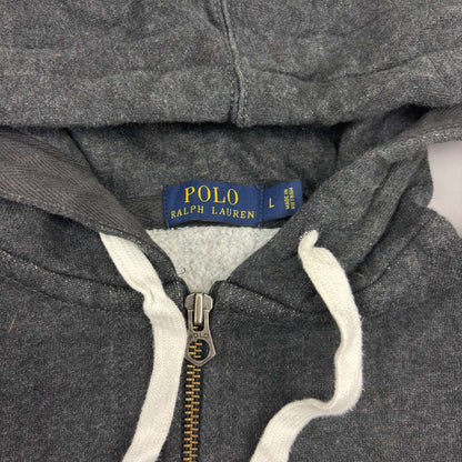 Grey Ralph Lauren Zip Vest - Men L - Very Good - Revaleur