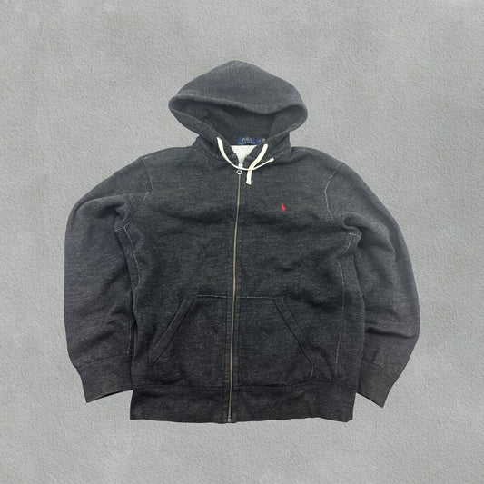 Grey Ralph Lauren Zip Vest - Men L - Very Good - Revaleur