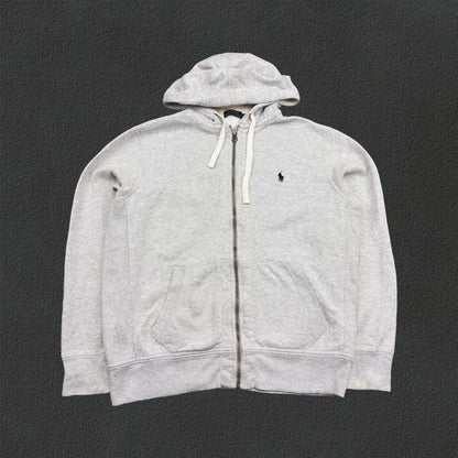 Grey Ralph Lauren Zip Vest - Men L - Very Good - Revaleur